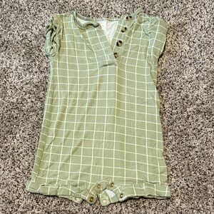 Lou Lou & Company Baby Romper Green Plaid